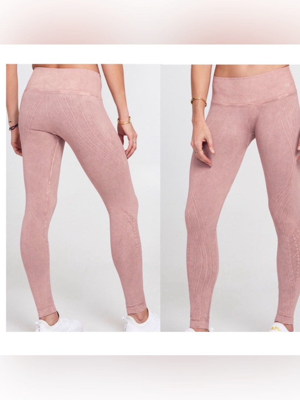 NUX Mesa Dusty Rose Ribbed Leggings